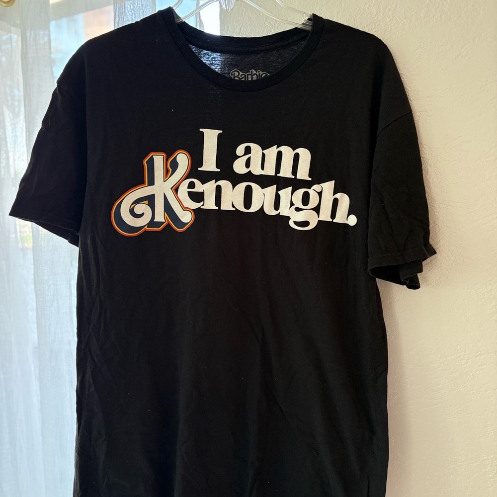 Barbie Black Short Sleeve 'I am Kenough' Graphic Tshirt
